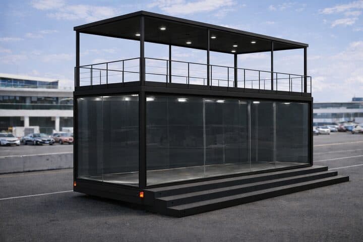 Xpandable ONE Series – High-End Version mit Terrassenaufbau